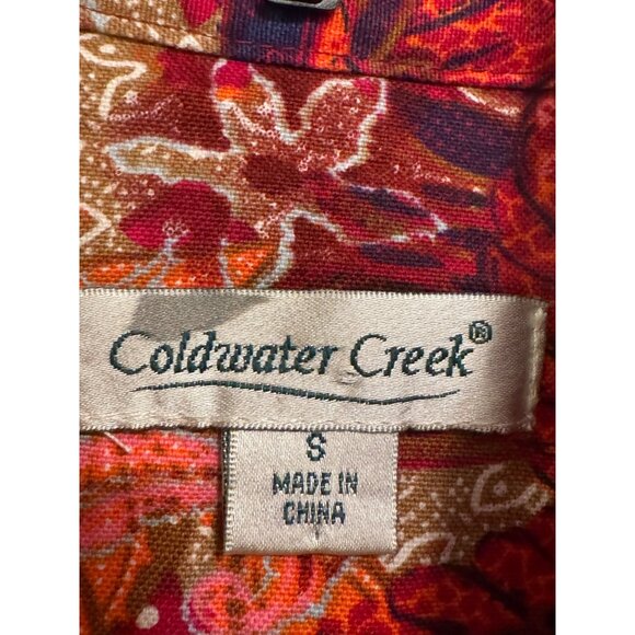 Coldwater Creek Womens Floral Jacket Small Multicolor Cotton - Picture 5 of 7